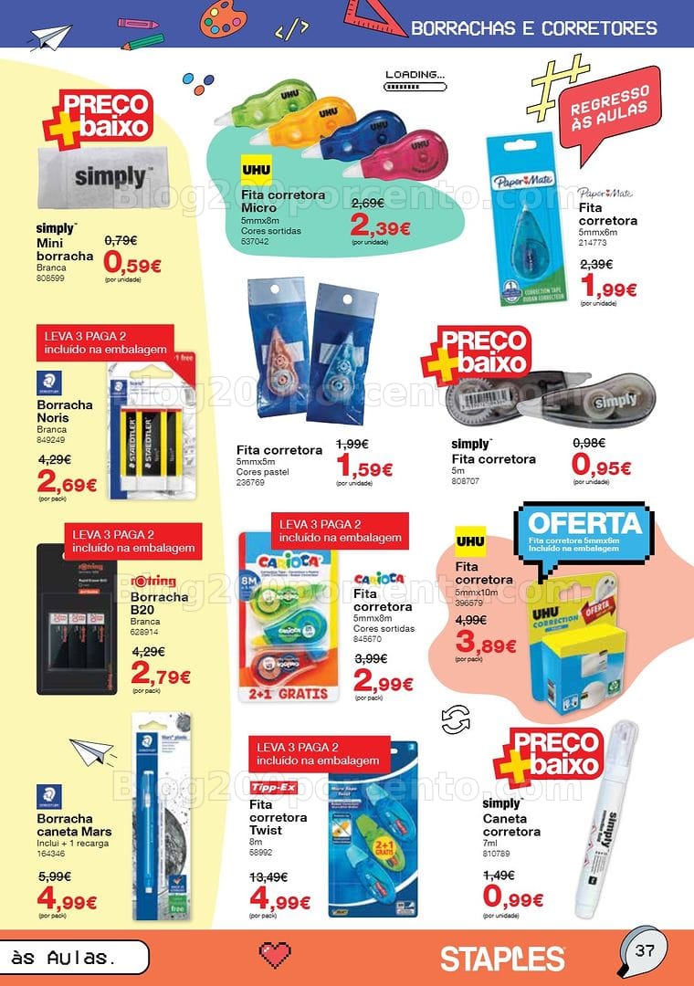 Antevisão Folheto STAPLES Regresso às Aulas Promoções de 17 agosto a 30 setembro